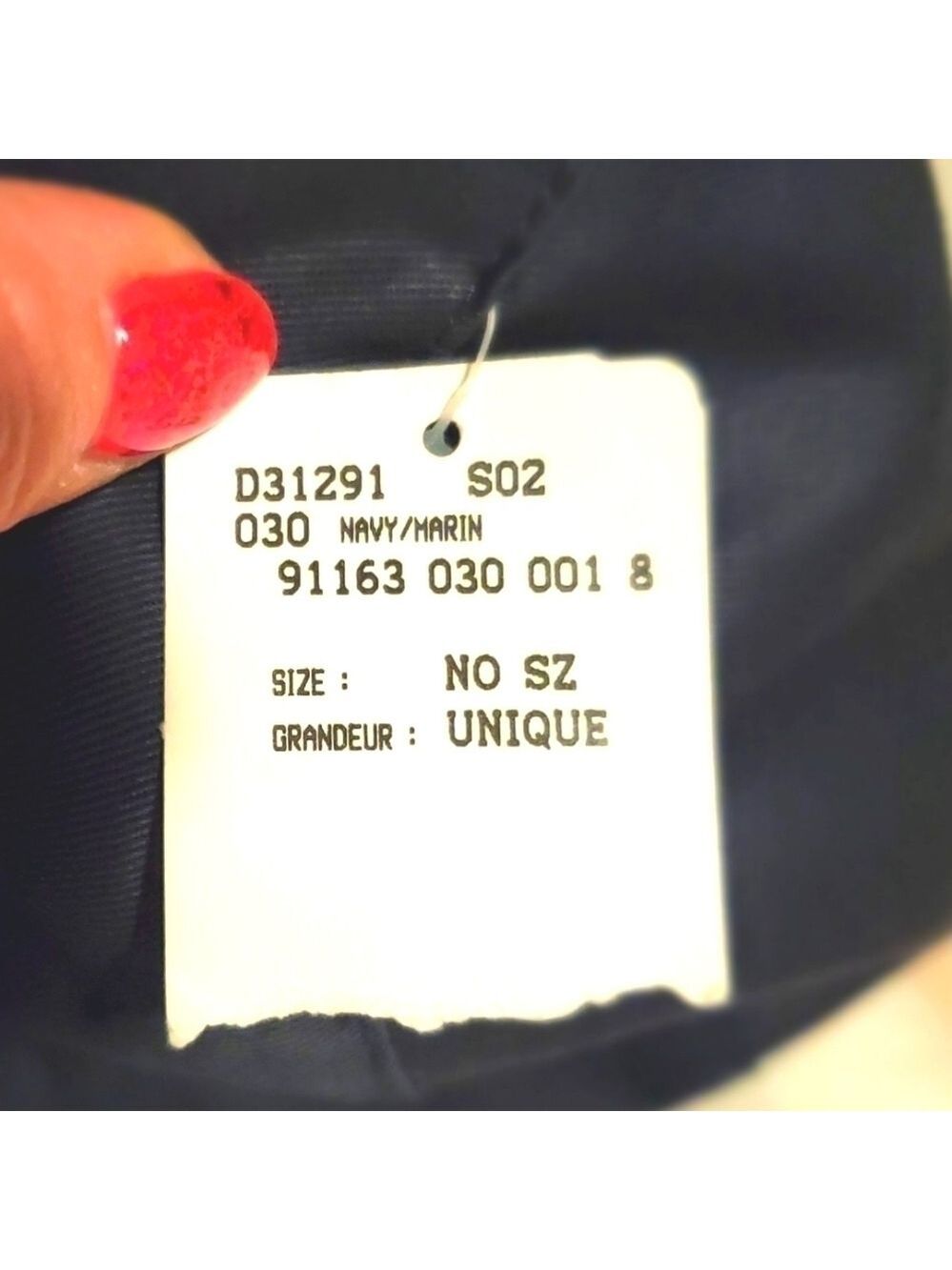 Le Chateau Y2K Bucket Hat Canvas Fabric Festival Lightweight Navy Blue Red Rare - Picture 4 of 7